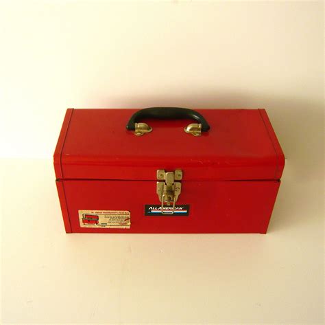 red metal tool box made in usa|small red metal toolbox.